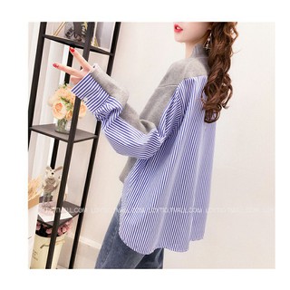 [ORDER TMALL 048] Sơ Mi Len Mỏng Cổ Khuyết Super.mix