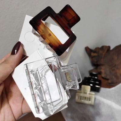 Kẹp Tóc Hình Vuông Trong Suốt Nhiều Màu Sắc Thời Trang Cho Nữ