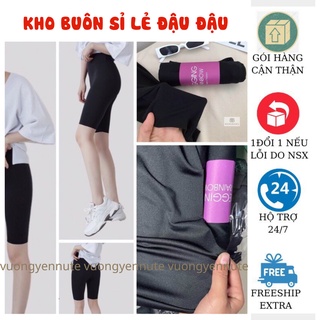 Quần legging đùi nữ siêu co giãn, quần legging lửng thái nâng mông - quần lỡ trên gối chất đẹp