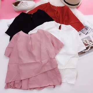 Áo kiểu baby xẻ tà