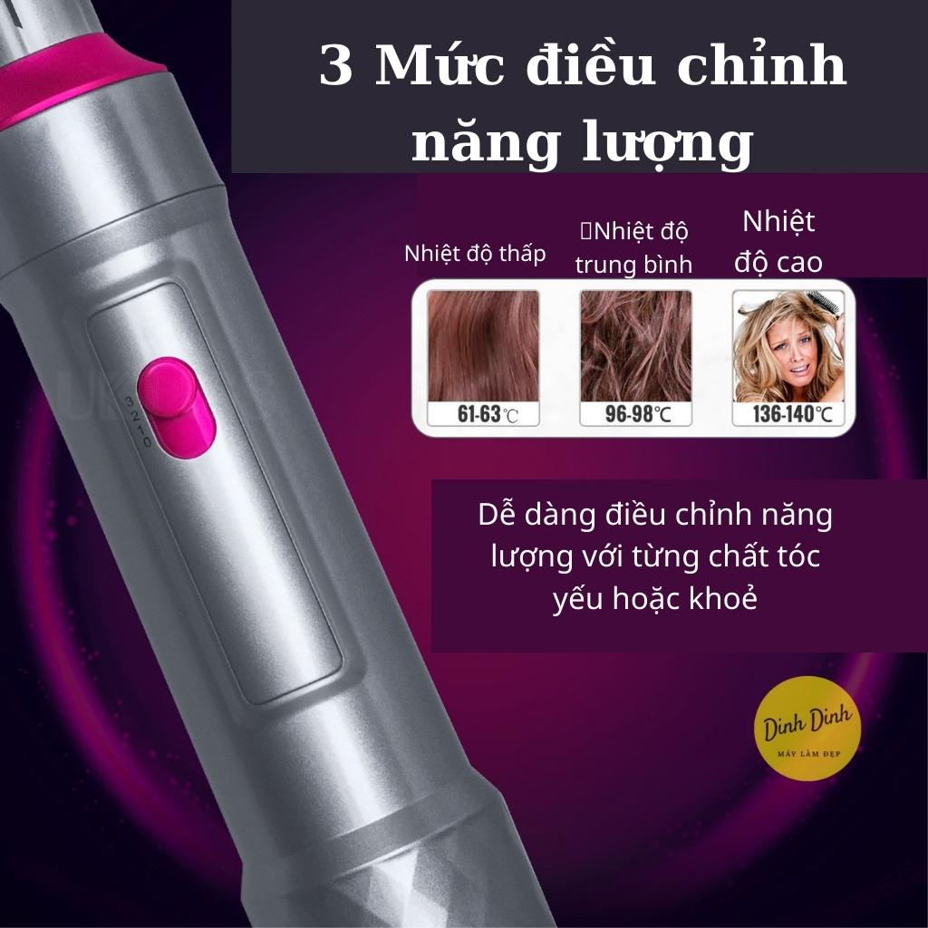 Máy làm tóc, máy tạo kiểu tóc Airwrap 5in1 bản mới 2022: Sấy tóc, lược điện, uốn xoăn, uốn cụp - Dinh Dinh Máy làm đẹp