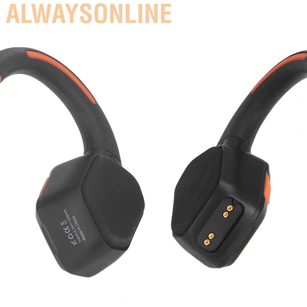 Alwaysonline Swimming Earphones  Bone Conduction Built in 16G Memory Magnetic Bluetooth 5.1 IP68 Deep Waterproof for
