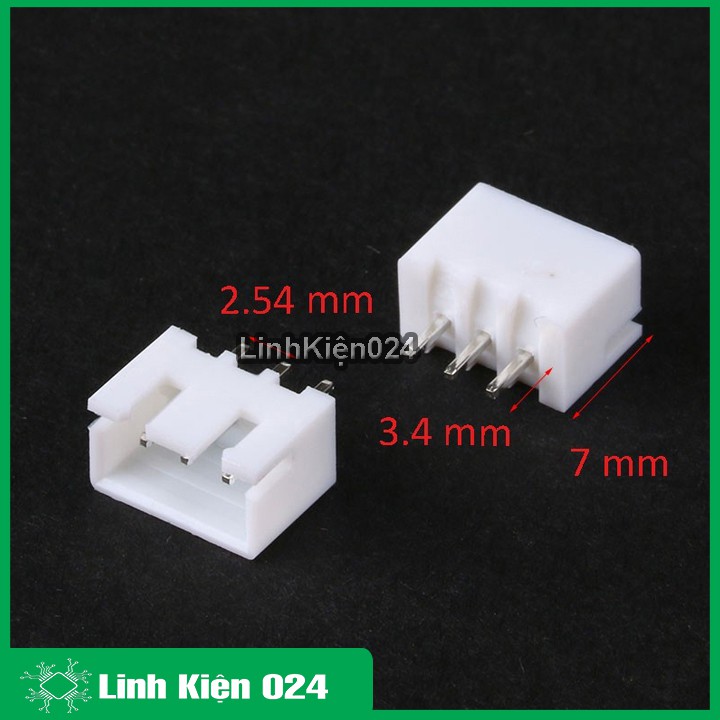 Cọc nối header 2.54mm đầu đực thẳng 2/3/4/5/6/7/8/10/12 chân tùy chọn