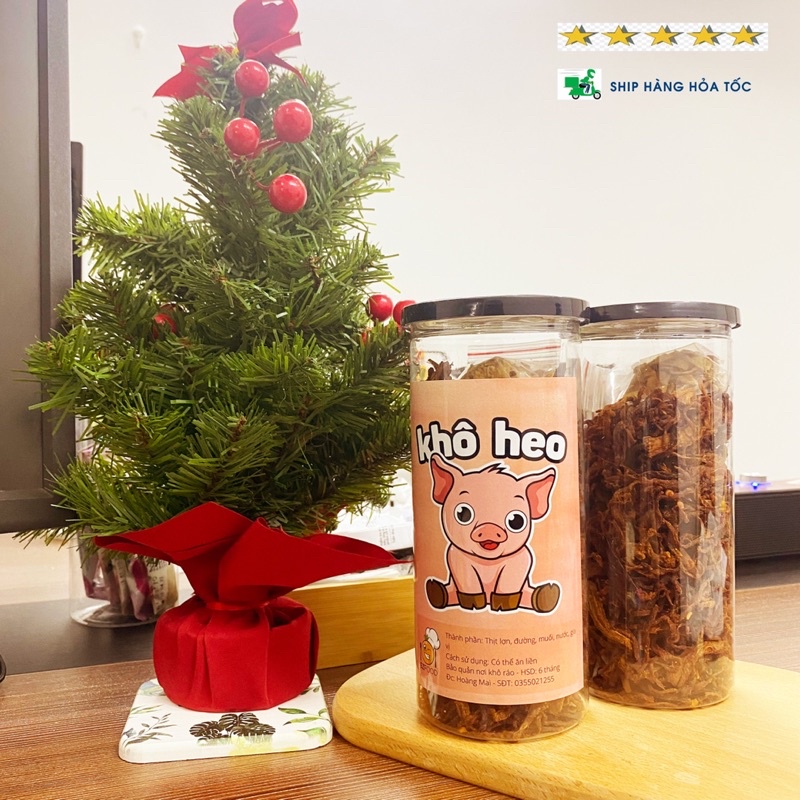 Khô heo, khô lợn cháy bơ tỏi 300g EZFoods (cay vừa) đồ ăn vặt Hà Nội vừa ngon vừa rẻ | BigBuy360 - bigbuy360.vn