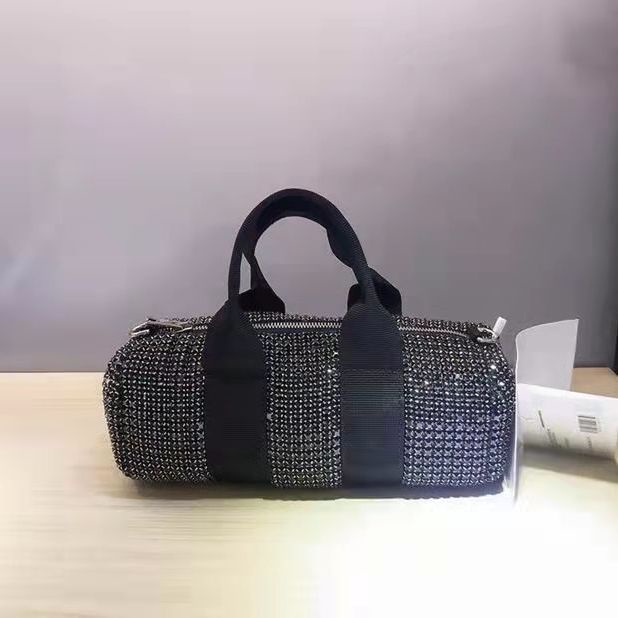 Túi Đeo Chéo Hình Trụ Nhỏ Đính Đá Thời Trang Mới 2022