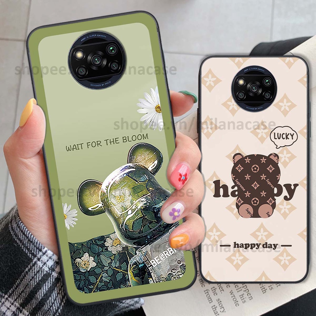 Ốp Xiaomi Poco X3 / Poco X3 Pro gấu be@rBrick gấu Teddy Kaws siêu đẹp, phong cách, cá tính