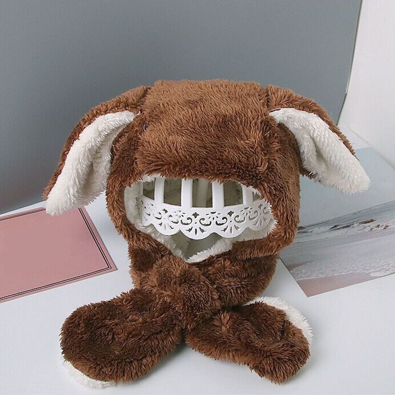 Nón len tai thỏ ấm áp dễ thương cho bé