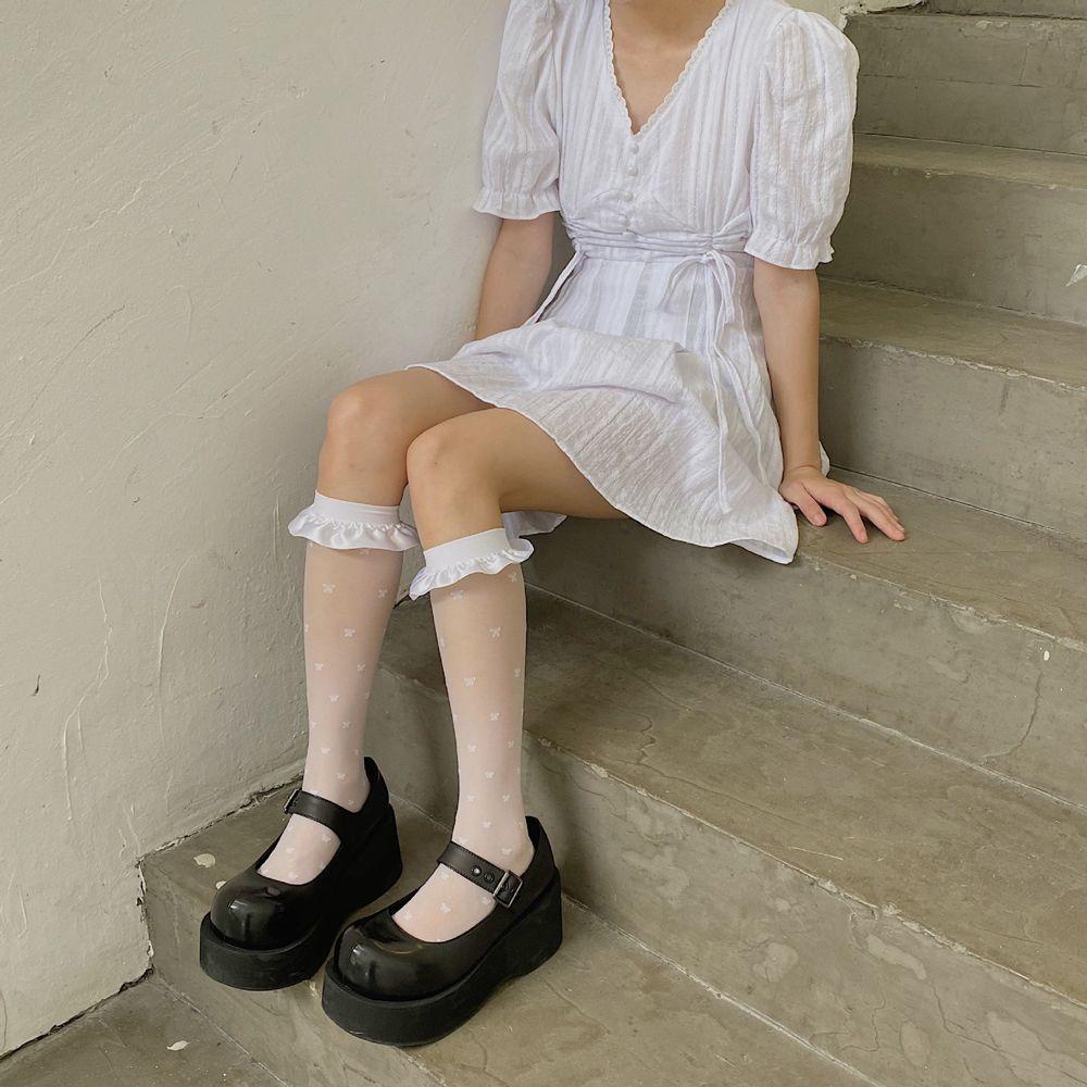 AROMA Vớ Phối Ren Thoáng Khí Phong Cách Lolita Thời Trang Cho Nữ