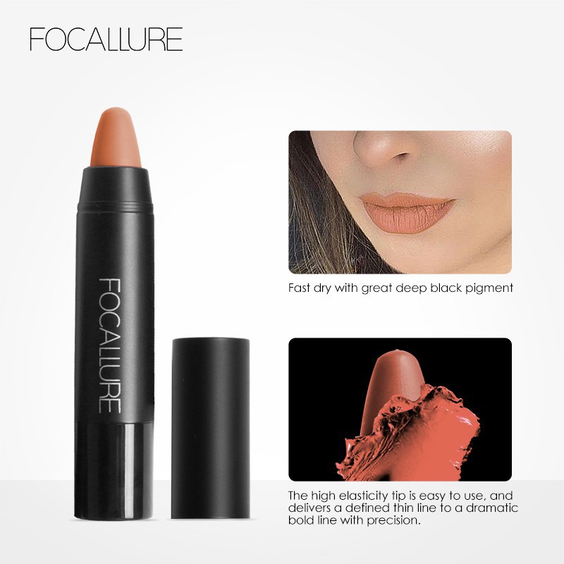 Matte Lip Glaze Son lì FOCALLURE màu bền lâu gồm 12 màu tùy chọn