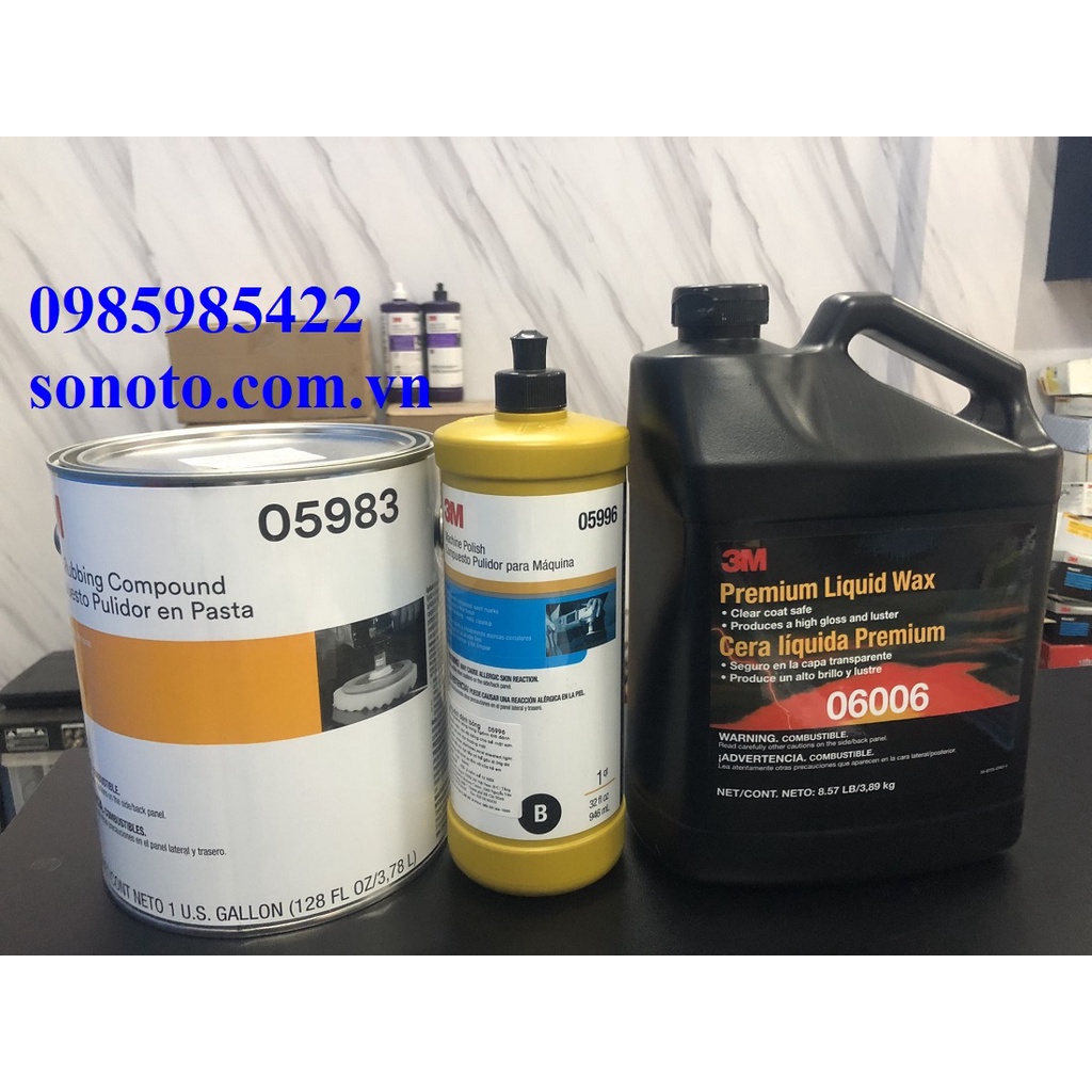 Xi đánh bóng 3M 3 bước 05983 05996 06006 nhập khẩu Mỹ đánh bóng gỗ và xe máy xe hơi VATTUSONOTOXEMAY_323