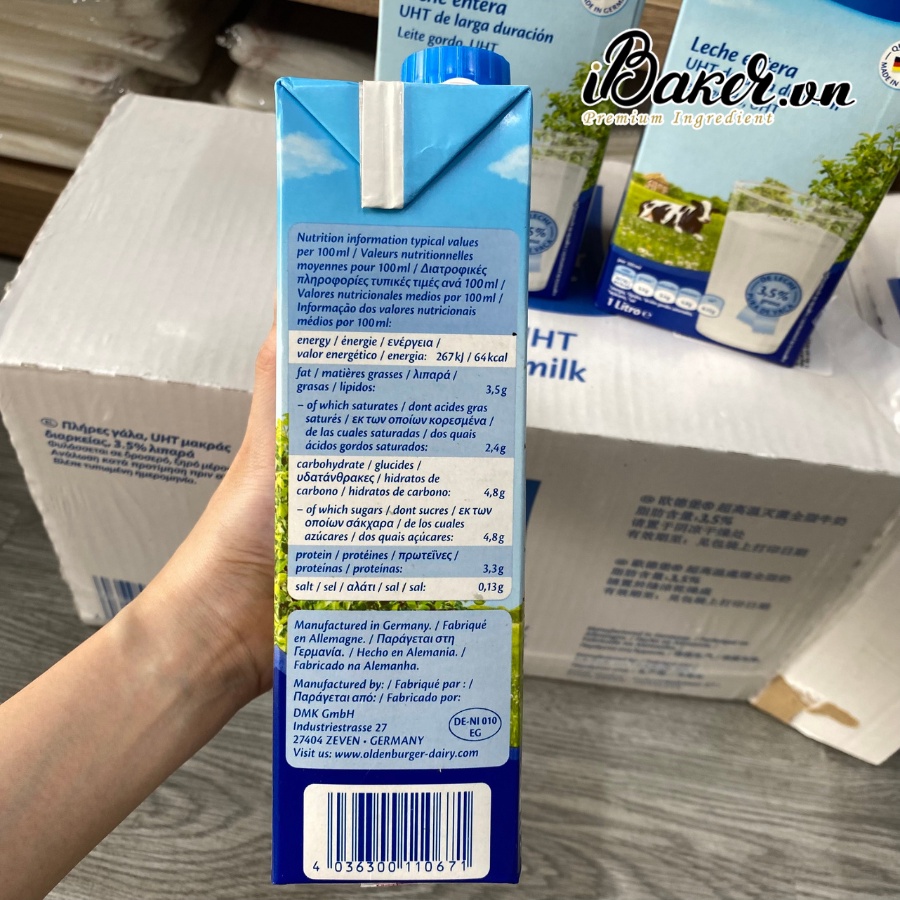 Sữa tươi nguyên kem 3,5% Oldenburger 1L