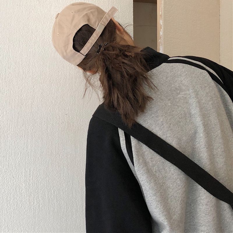 Áo khoác dáng rộng cổ cao phối khoá kéo cho phái nữ