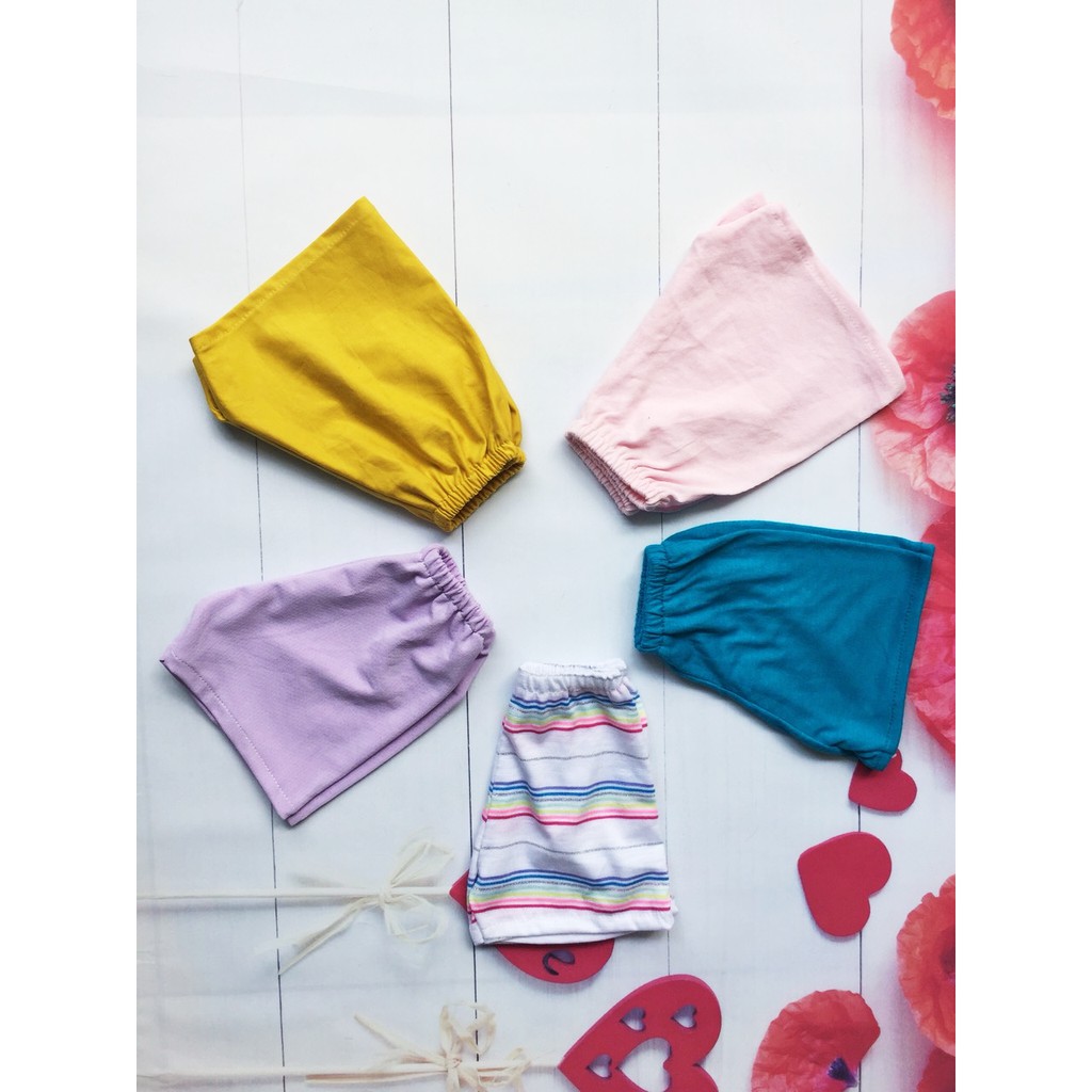 Combo 5 quần bé gái từ 3-35kg - Cotton 100% - 5 màu ngẫu nhiên