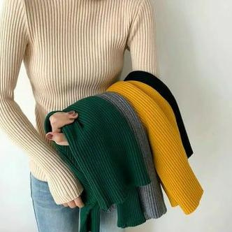 Áo Sweater Dệt Kim Dáng Dài Họa Tiết Hoa Cúc / Rùa Dễ Thương Cho Nữ Vnb-491