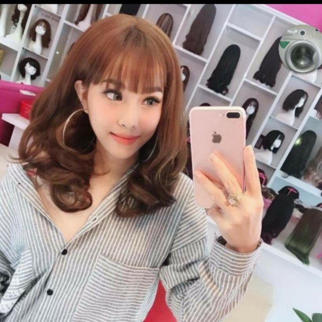 Thanh lý tóc giả đẹp như tóc thật 90%- 285k sale nhanh 180k tặng kèm trùm và lược lun ạ