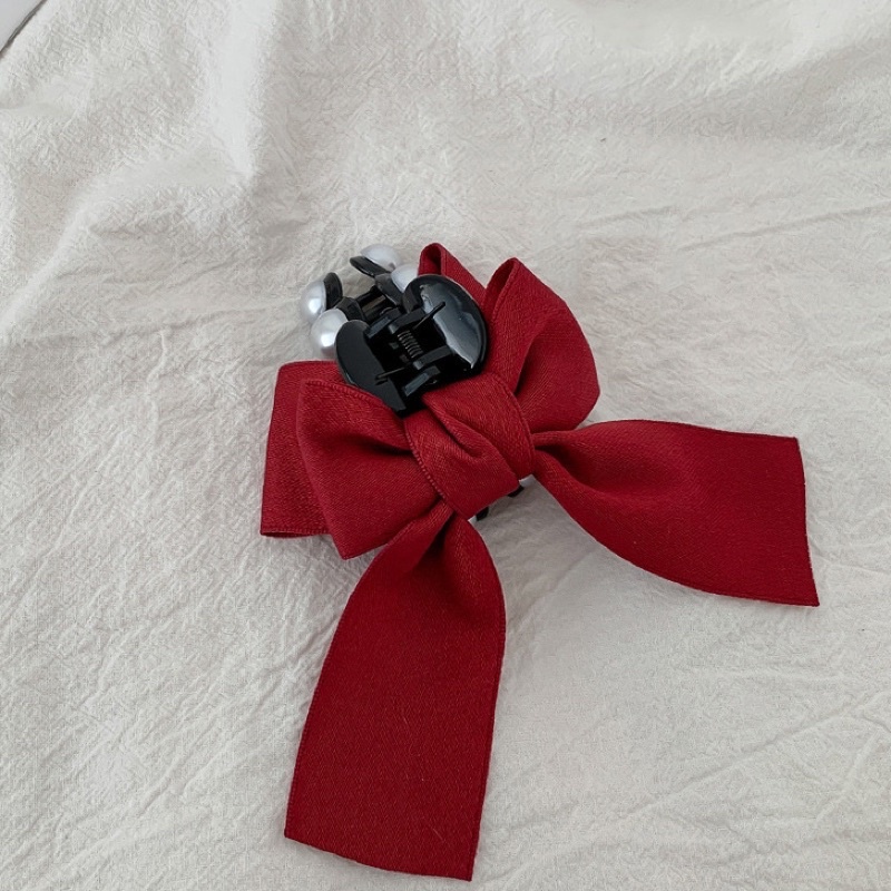 ❣️❣️ Kẹp Tóc Nơ Đầu Tiểu Thư Bản To, Phụ Kiện Tóc Màu Trắng, Đen, Đỏ