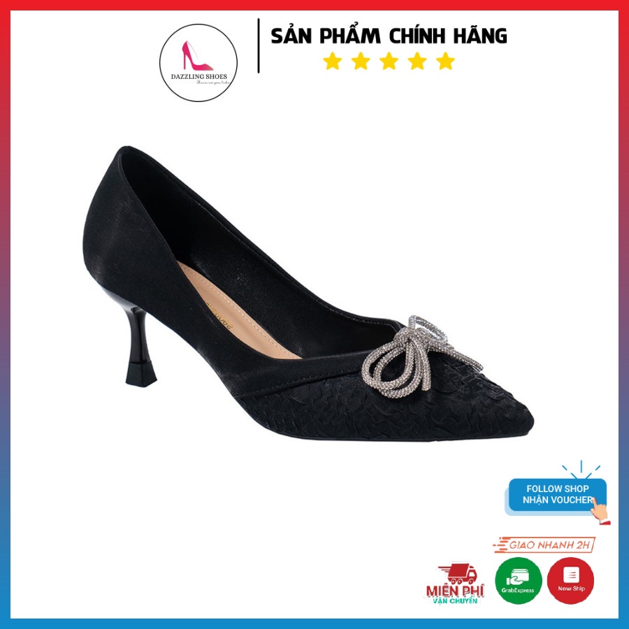 Giày Nữ Cao Cấp , Giày Cao Gót Nữ Mũi Nhọn, Đế Nhọn Cao 6P, Lụa Bọc Satin Cao Cấp, Kiểu Dáng Trẻ trung, Thoải mái-DA770