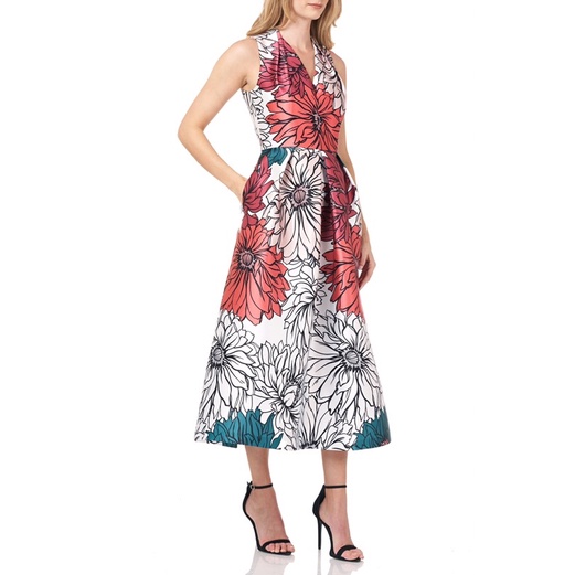 Đầm KAY UNGER  in hoa tươi tắn 🍀🍀🍀