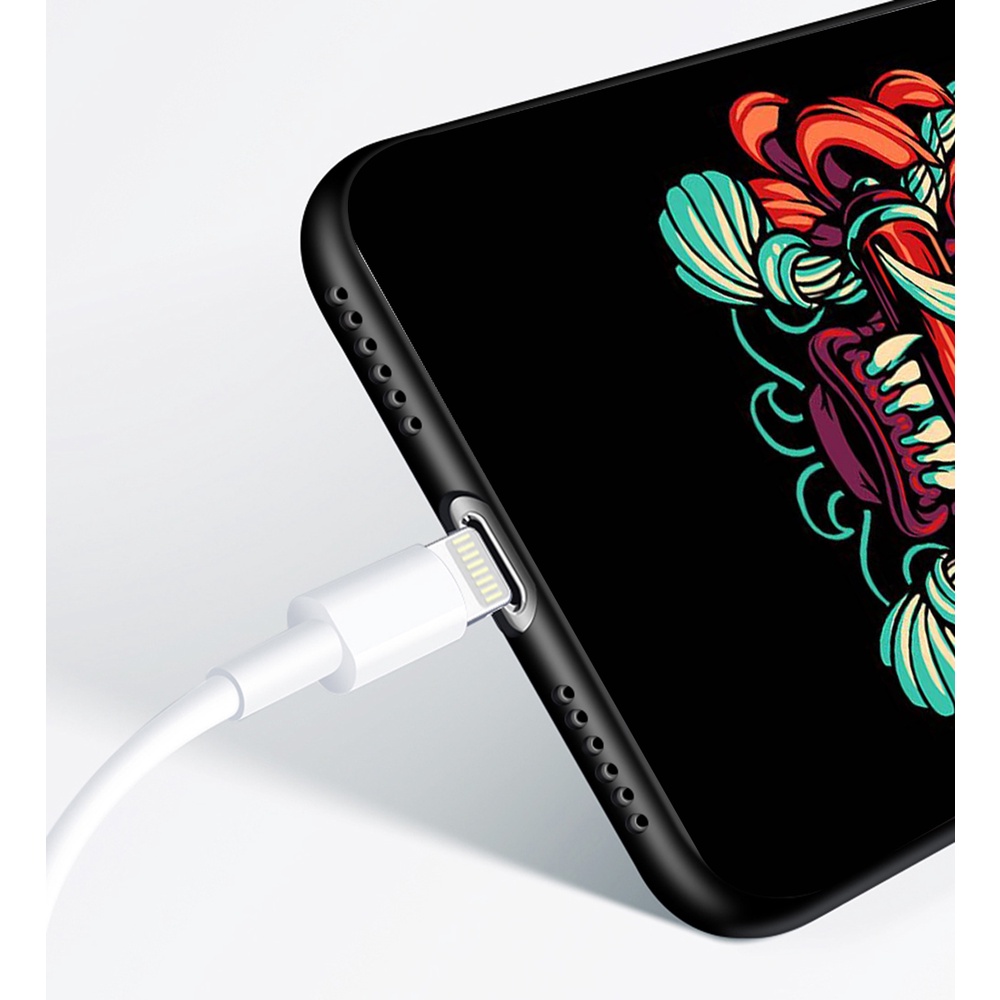 Ốp điện thoại mềm họa tiết hình xăm mặt nạ hanya cho iPhone 5 5S SE 2020 6 6S 7 8 Plus X