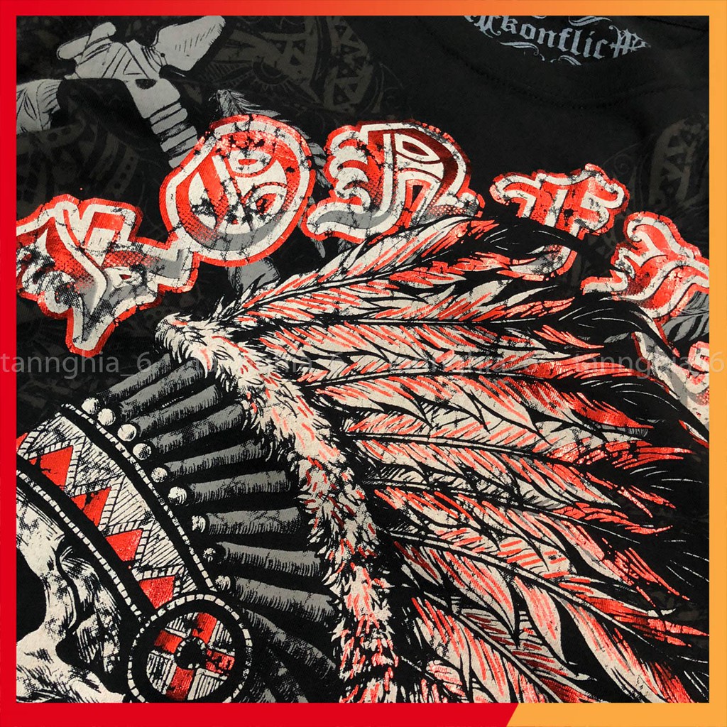 Áo thun nam họa tiết KONFLIC bigsize cao cấp 100kg hàng nhập Mỹ AHM 27