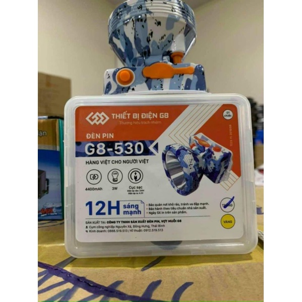 ĐÈN PIN ĐỘI ĐẦU G8-530 RẰN RI XANH BIỂN
