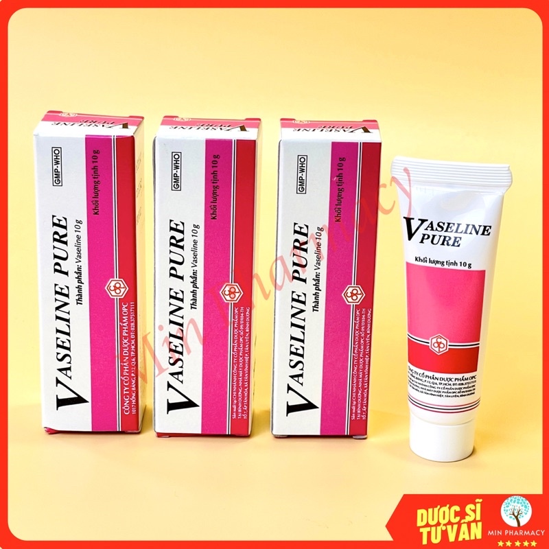 Kem Dưỡng Ẩm VASELINE Pure OPC Hương Dâu Ngừa Nứt Môi, Nứt Da Bàn Chân, Bàn Tay 10g - Minpharmacy