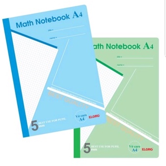 Sổ Caro A4 Math Notebook - 200 trang; MS 298