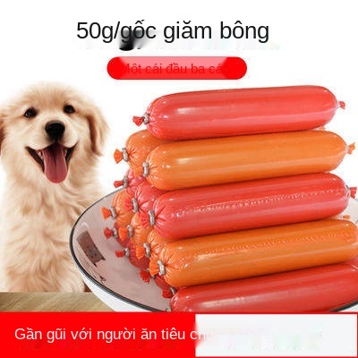 Dog Ham Bowel Snacks Pet Ham Xúc xích Pet Snacks Thịt Teddy Gold Multi-Season Pet Snack Gói dự phòng