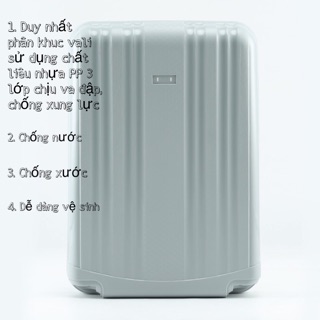 ( Tặng Gối Chữ U ) Vali Lux Nhựa PP HOT Size 24