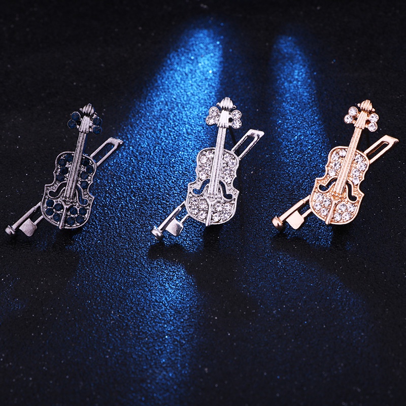 EFAN Hàng Mới Về Ghim Cài Áo Hình Đàn Violin Ghi Ta Cổ Điển Thời Trang Hàn Quốc Dành Cho Nam Nữ
