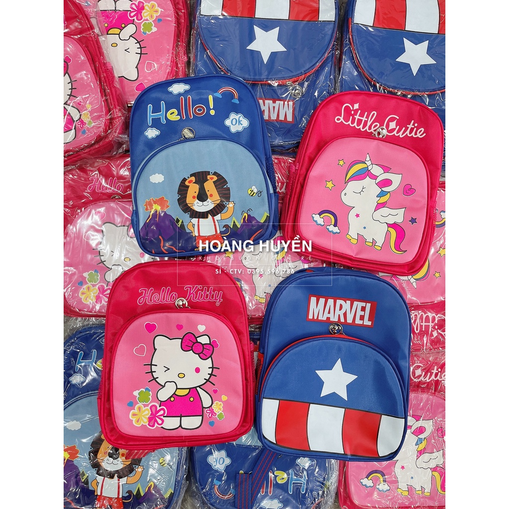 Balo cho bé trai - gái mầm non hoạt hình , ba lô trẻ em mẫu giáo siêu ngộ nghĩnh EMMIT BL50