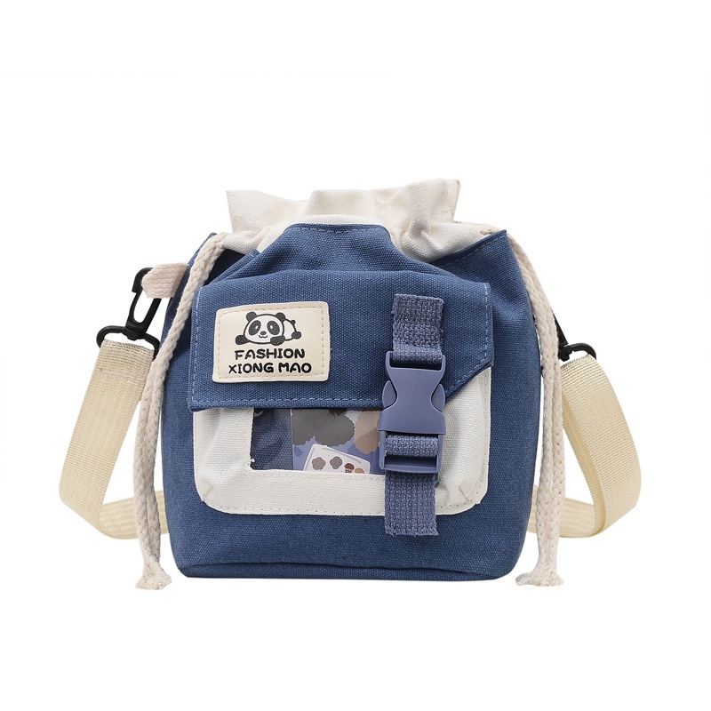 Túi Đeo Chéo Vải Canvas Nhỏ Nhắn Dễ Thương Phong Cách Hàn Quốc 2021