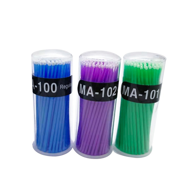 [Hàng mới về] Set 100 cọ siêu nhỏ dùng để nối mi an toàn dùng một lần tiện dụng