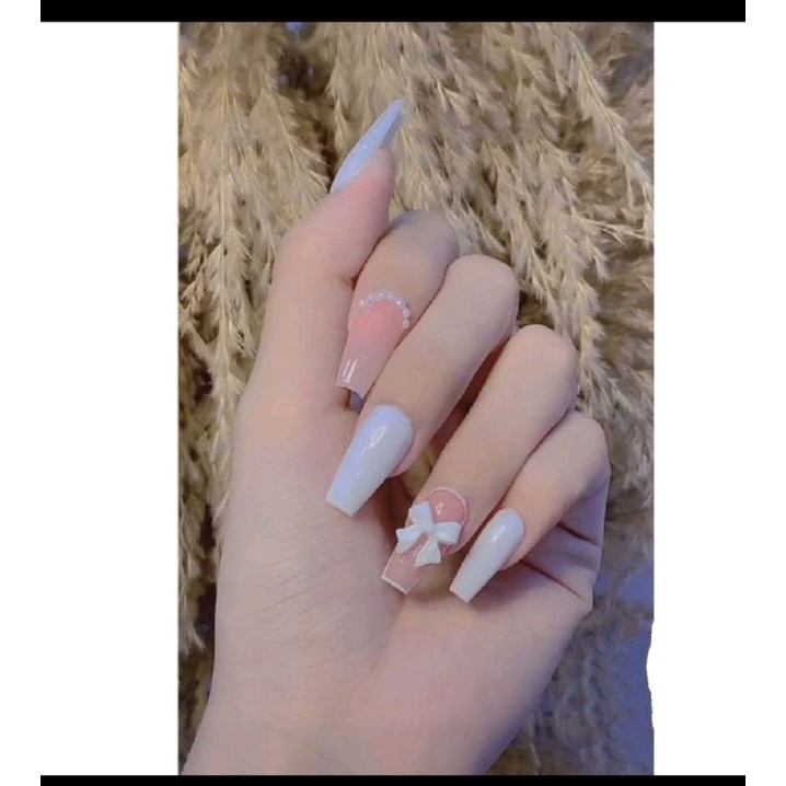 Móng úp thiết kế tặng kèm keo + dũa nail