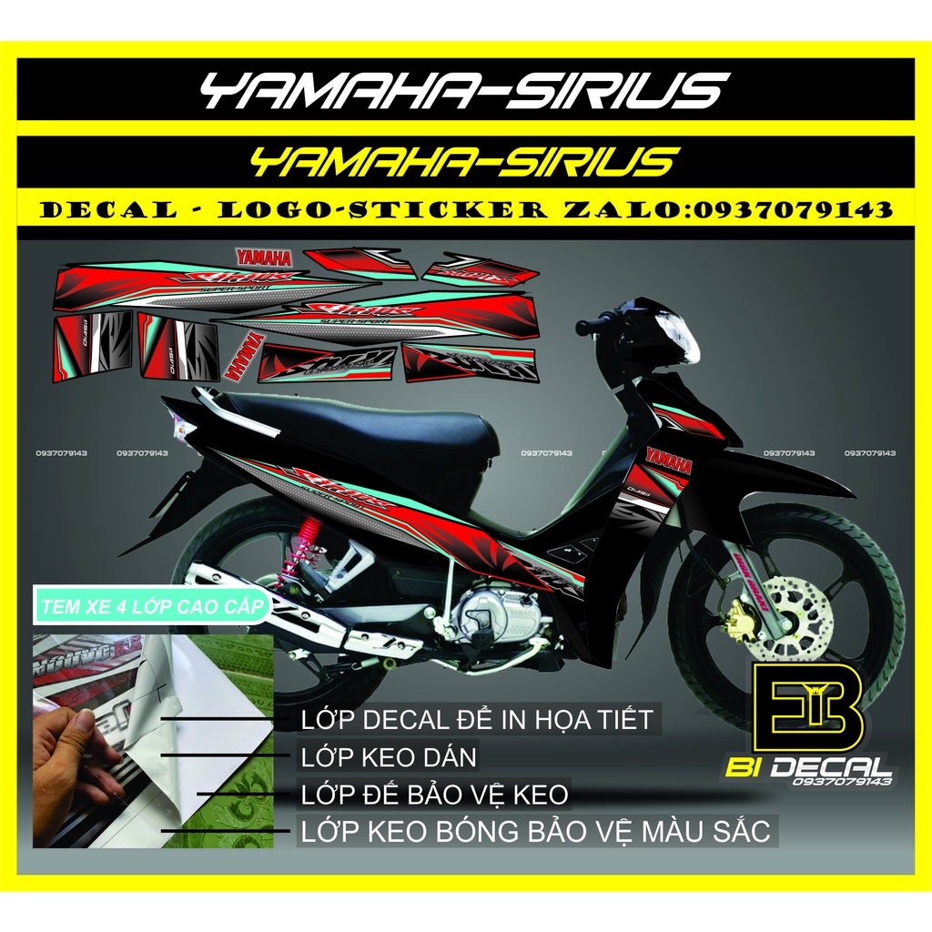 ( Quí khách vui lòng mang ra tiệm cho thợ dán ) Sirius khói