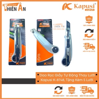 Dao rọc giấy tự động thay lưỡi kapusi k-8748 tặng kèm 5 lưỡi