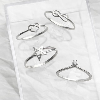 Nhẫn bạc xinh nhẫn uốn hình