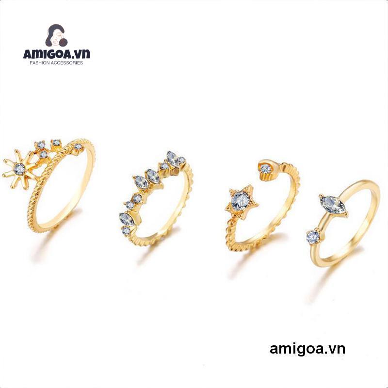 Nhẫn Mạ Vàng Hình Bướm Phong Cách Bohemian Hàn Quốc Cổ Điển Cho Nữ