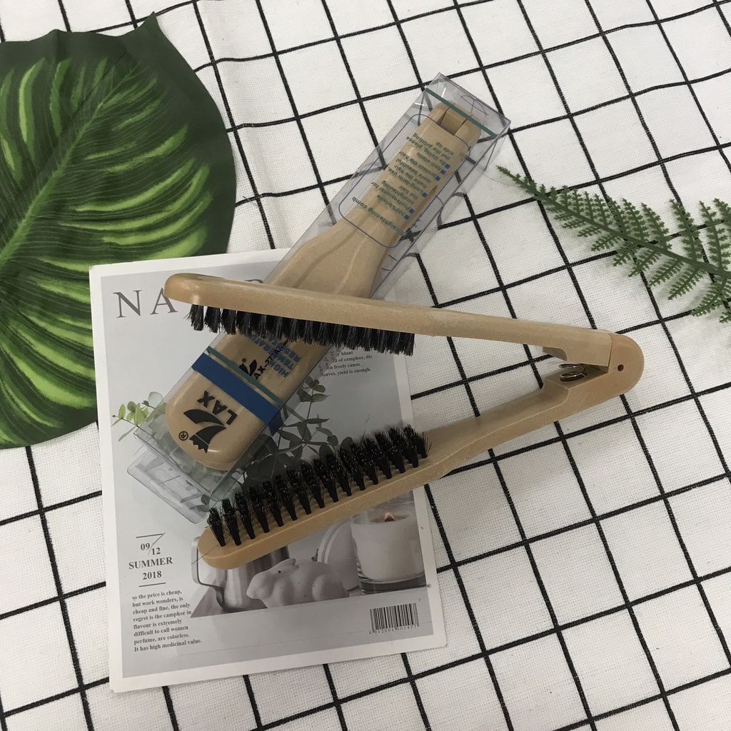 Lược Kẹp Gỗ LAX Chải Tóc Thẳng, Hỗ Trợ Ép Duỗi Tóc