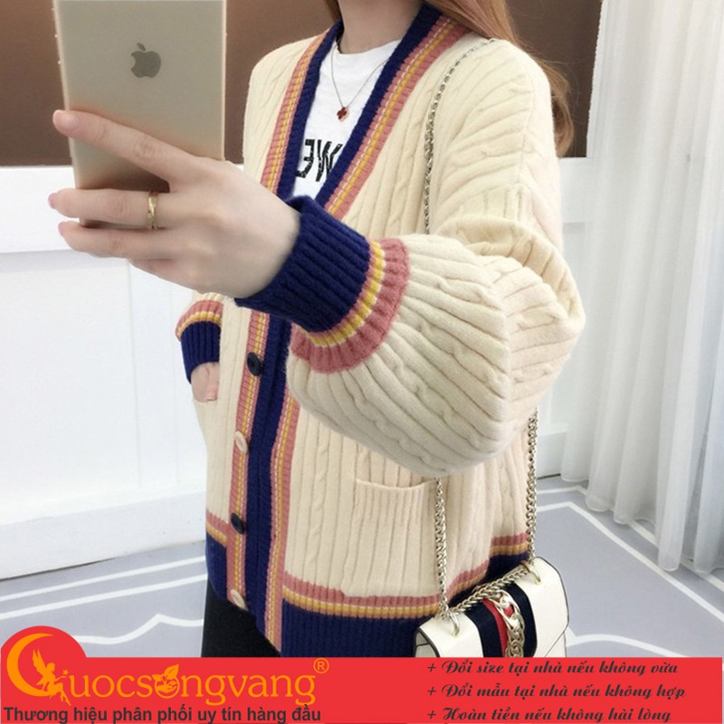 Áo khoác len nữ kiểu áo kiểu len dài tay Queenbe GLA251 Cuocsongvang