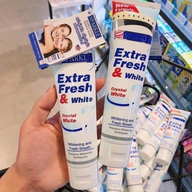 SET KEM ĐÁNH RĂNG SPARKLE EXTRA FRESH & WHITE