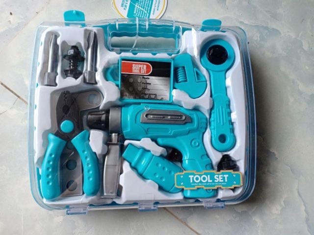 Đồ chơi VALI SỬA CHỮA máy khoan hoạt động được