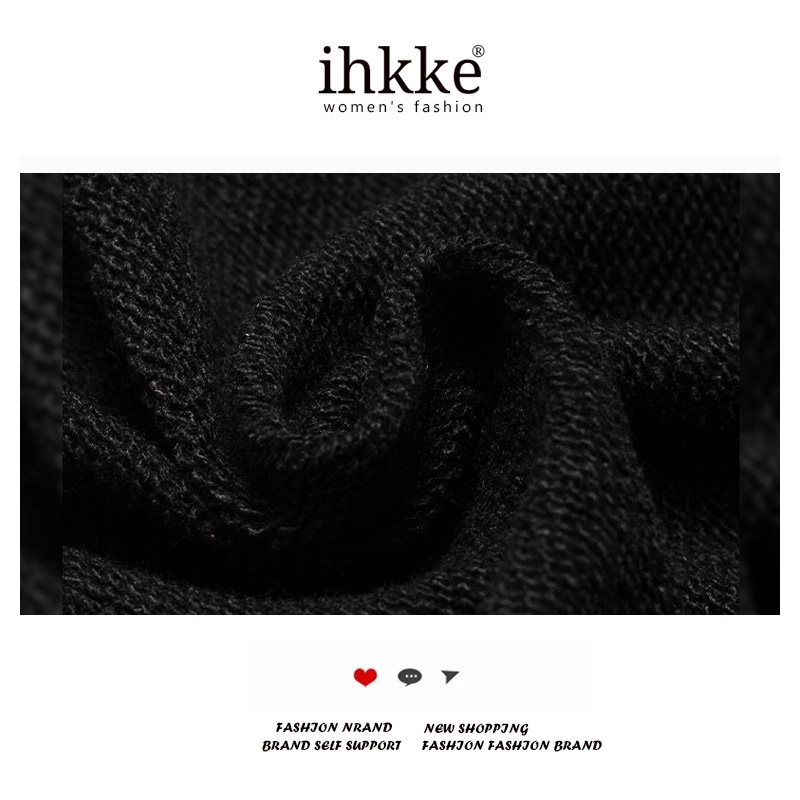 Áo hoodie IHKKE nhiều màu sắc tùy chọn dáng rộng phong cách Mỹ thời trang thu đông dành cho nữ