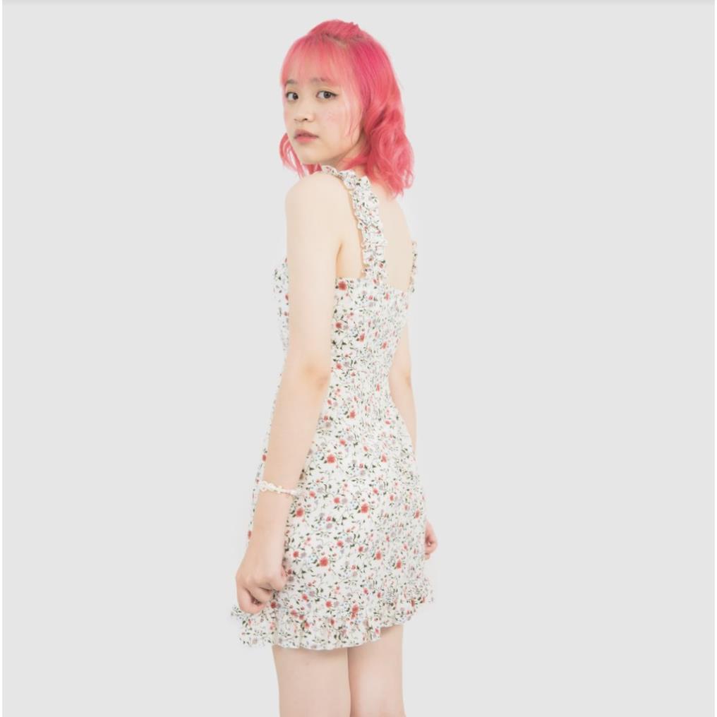 Usthebasic - Đầm nữ String Floral Mini Dress