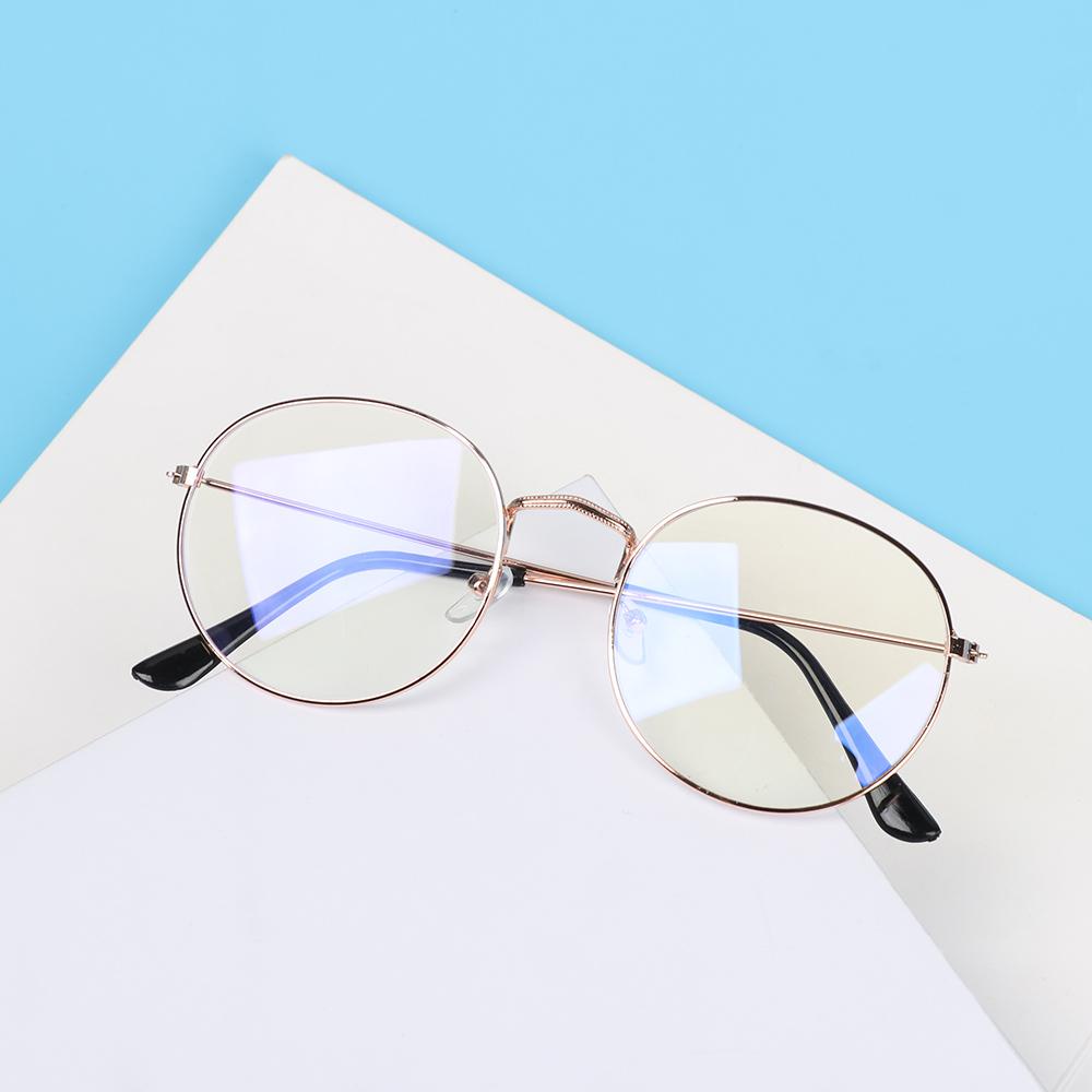 Mắt Kính Gọng Kim Loại Tròn Siêu Nhẹ Thời Trang
