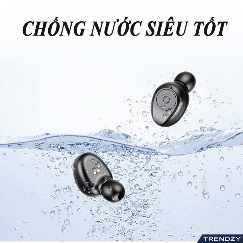 Tai nghe bluetooth AMOI F9 TWS 5.0 bản Quốc tế không dây cảm ứng chống nước IPX5, chống ồn tích hợp sạc dự phòng 2500mAh