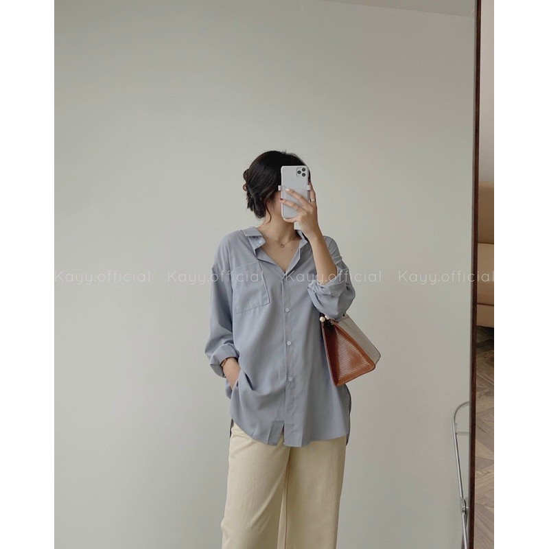 Sét áo sơ mi đũi mix quần ống rộng | BigBuy360 - bigbuy360.vn