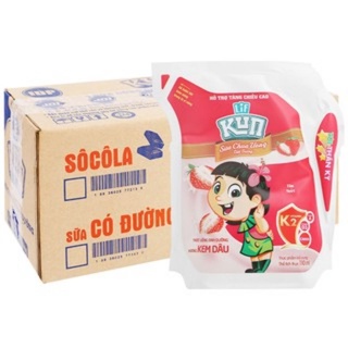 Thùng 24 túi sữa chua uống hương kem dâu LiF Kun 110ml