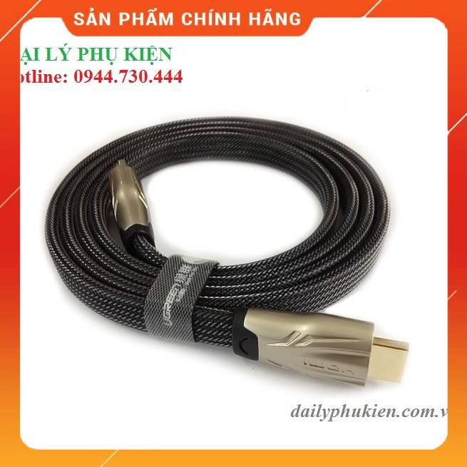 [Mã ELFLASH5 giảm 20K đơn 50K] Cáp HDMI 1m dẹt bọc lưới chống nhiễu UGREEN 10250 dailyphukien