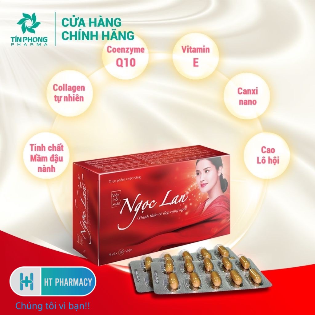 Viên Uống Hồi Xuân Ngọc Lan Cải Thiện Thiếu Hụt Nội Tiết Tố Nữ Làm Đẹp Da Chậm Quá Trình Lão Hóa Hộp 40 Viên